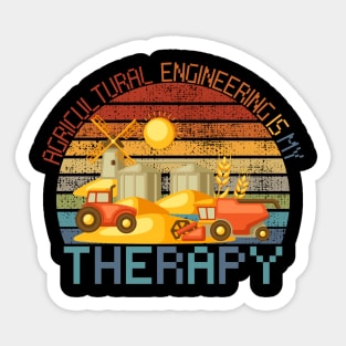 Agricultural Engineering Is My Therapy Sticker